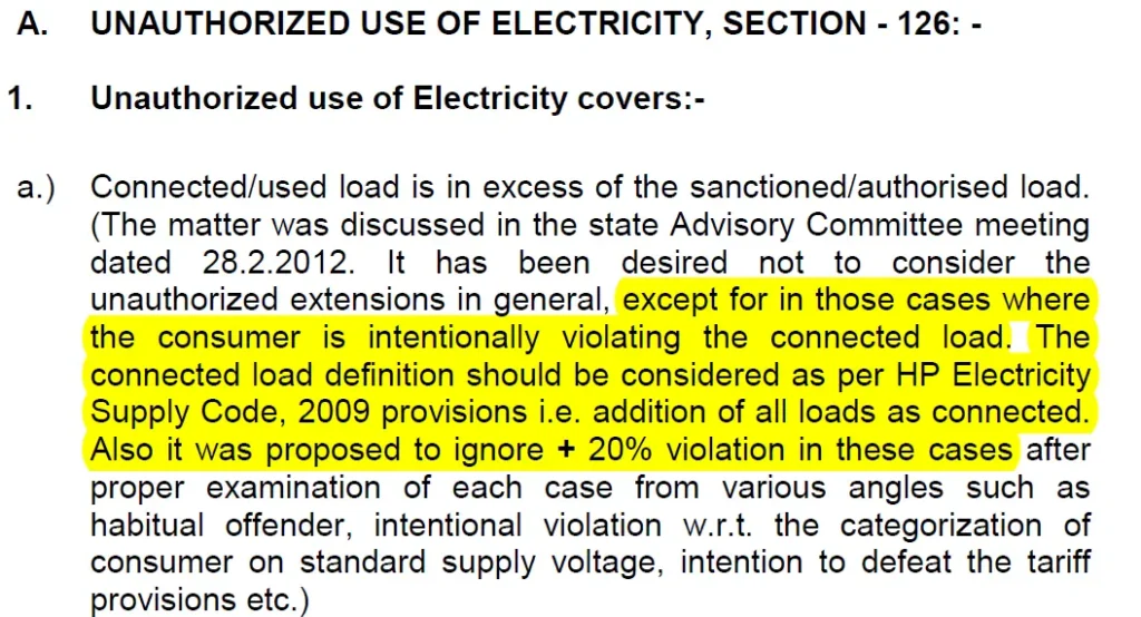 Section-126-unauthorized-use-of-electricity 