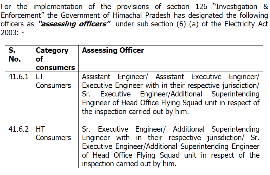 Assessing officer section 126