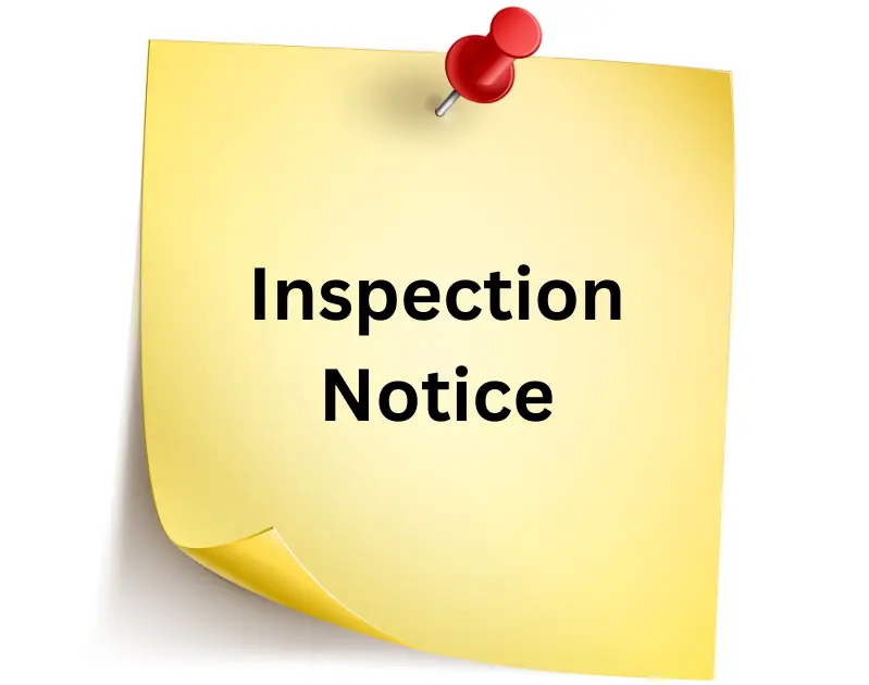 Inspection Notice