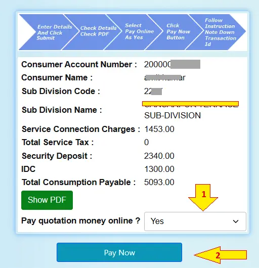 new connection payment2