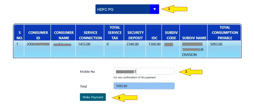 new connection payment3