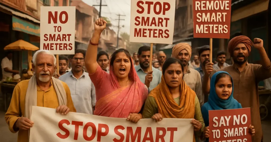 Smart meter protest Smart meter protest